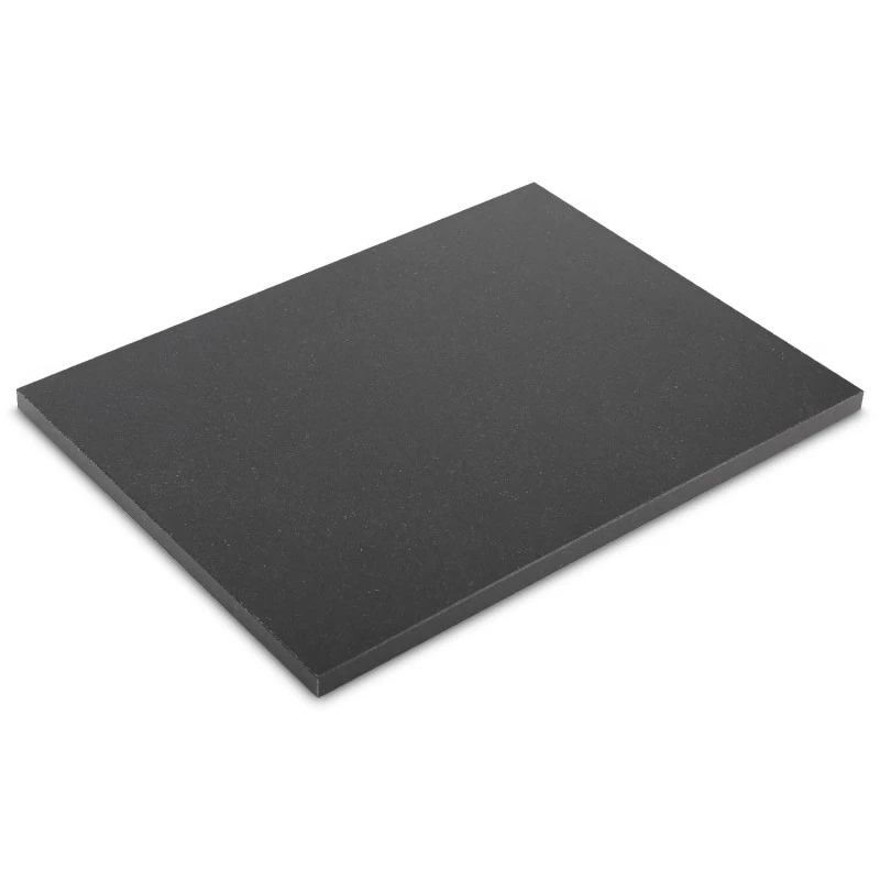 Mantel individual rectangular de m&aacute;rmol negro