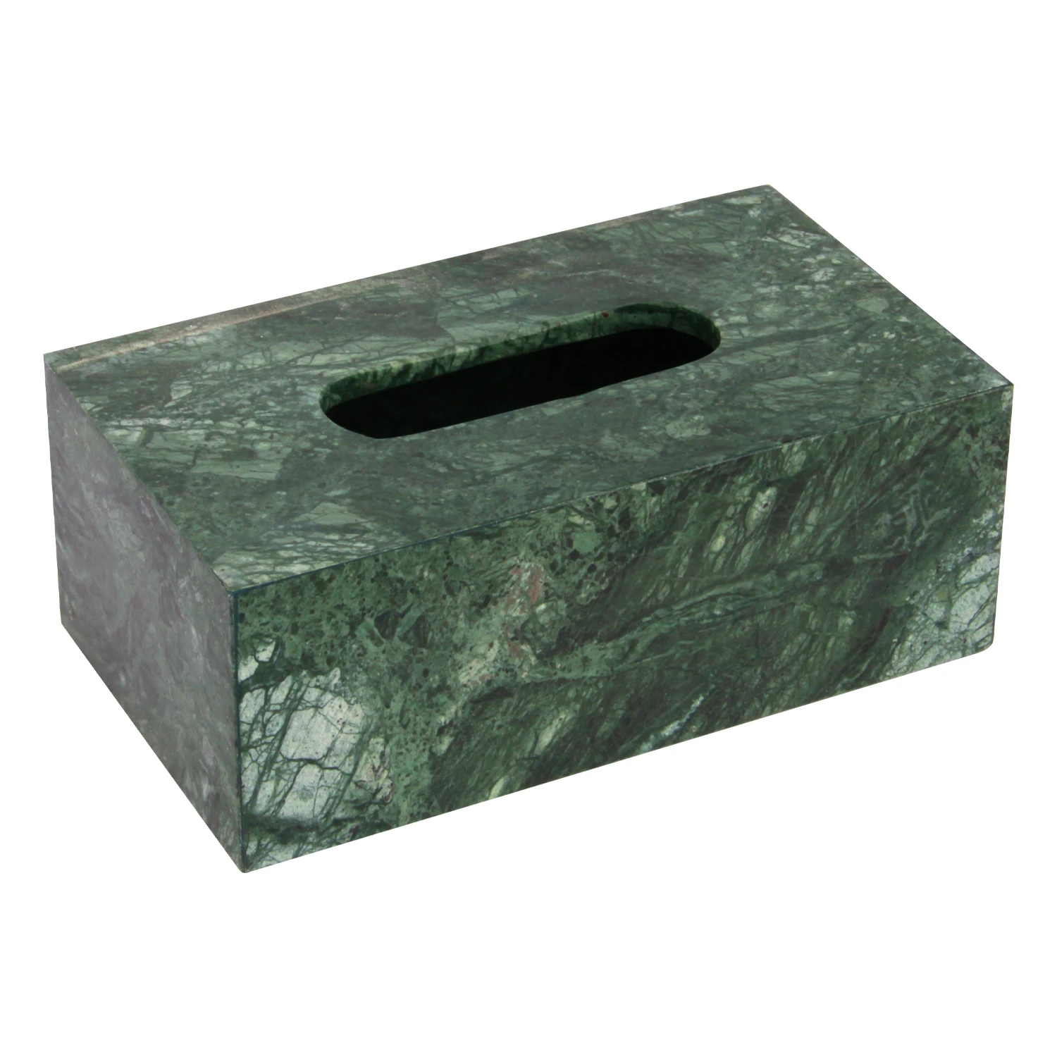 Caja de pa&ntilde;uelos de m&aacute;rmol verde