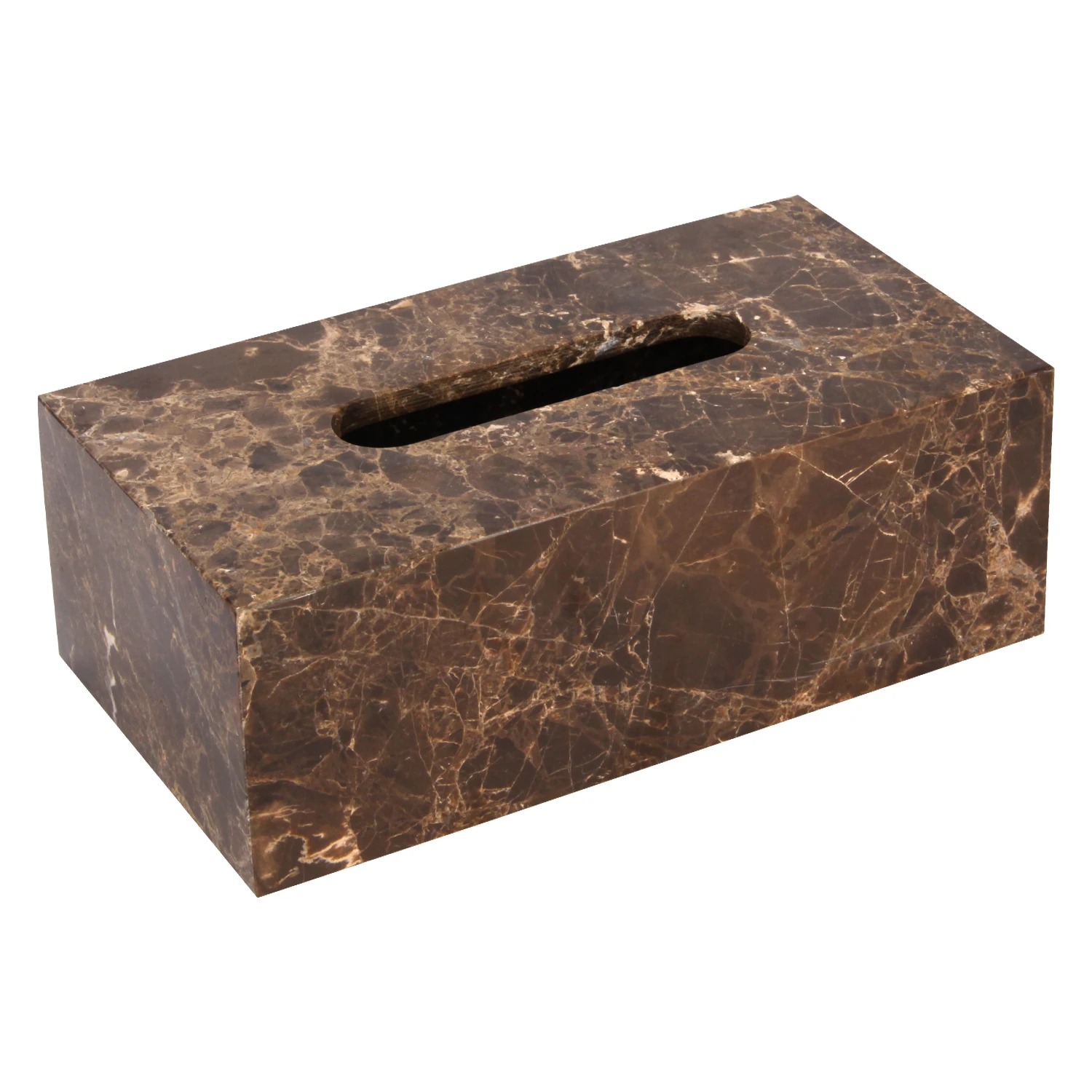 Caja de pa&ntilde;uelos de m&aacute;rmol rectangular verde