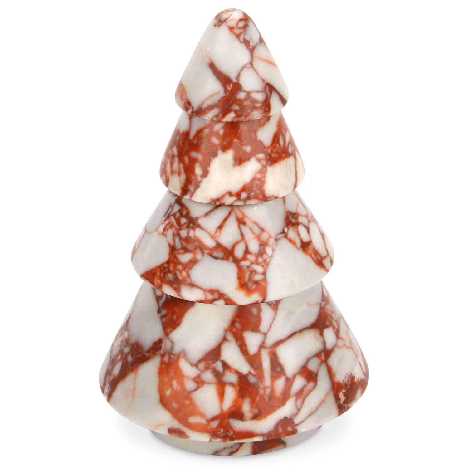 Candelero para &aacute;rbol de Navidad de m&aacute;rmol rojo Bulgari