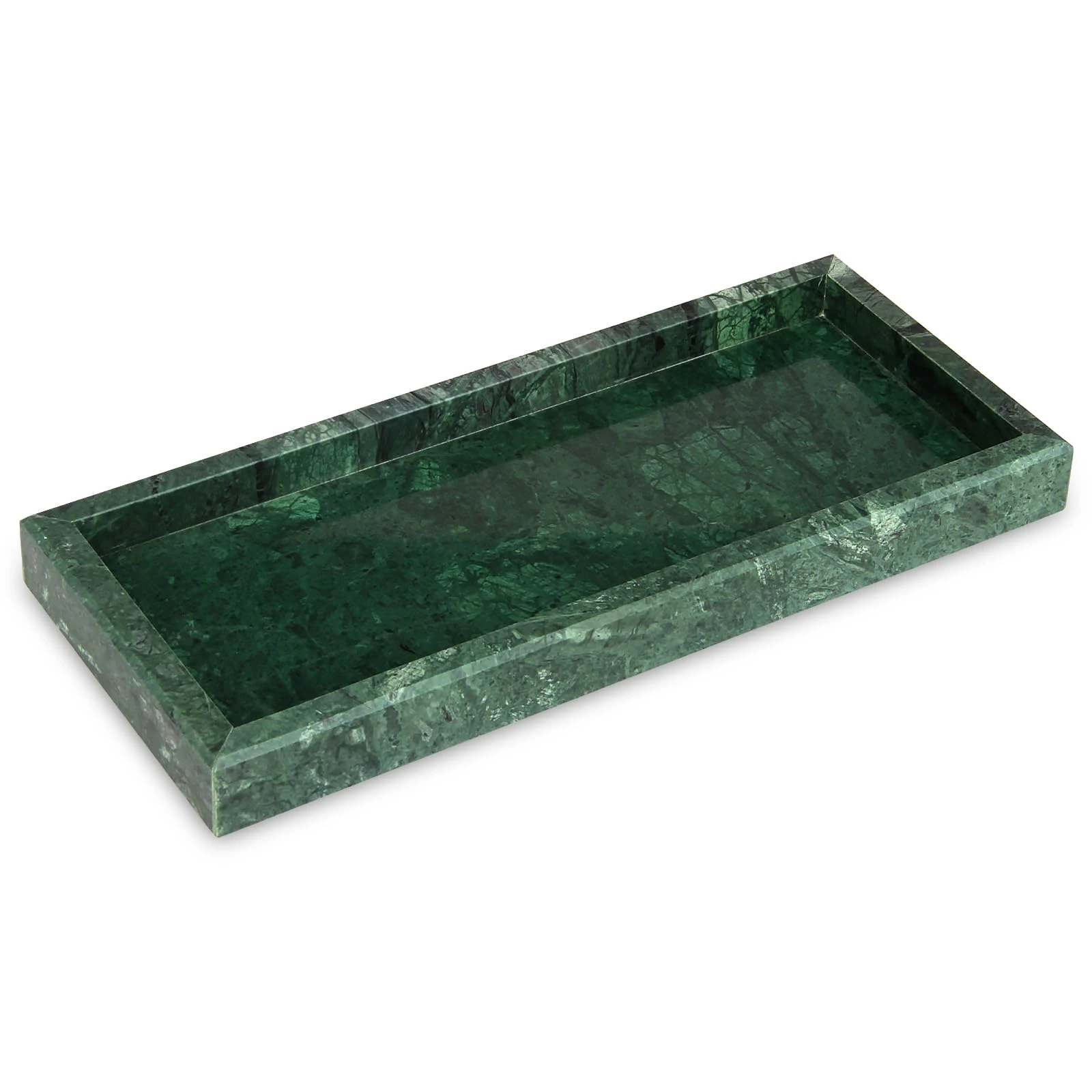 Bandeja de m&aacute;rmol rectangular verde