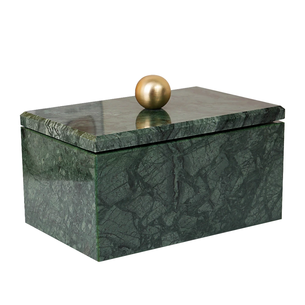 Joyero de m&aacute;rmol verde
