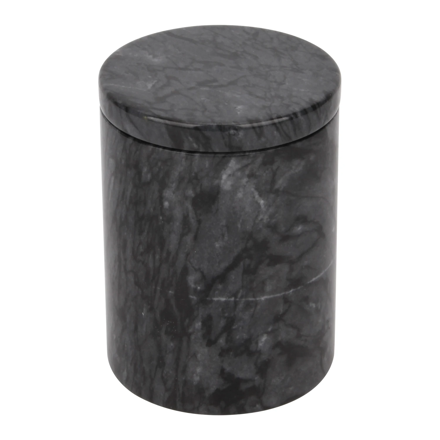 Vela en tarro de m&aacute;rmol gris oscuro