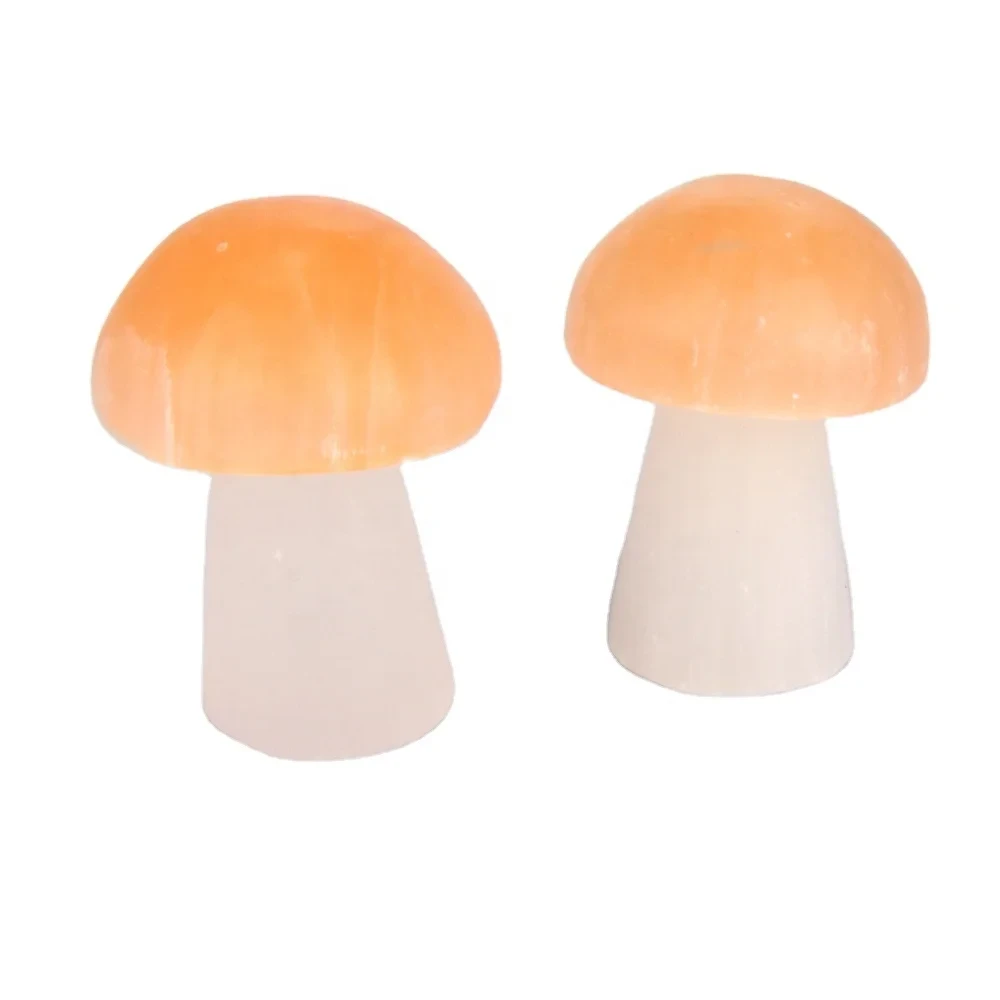 Setas talladas en cristal de selenita natural hechas a mano de alta calidad con dise&ntilde;o de plantas Fe